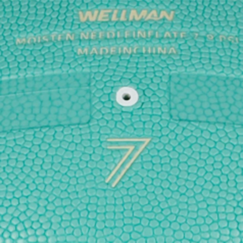 PU-Basketballball Nr. 7 Tiffany-blaues Leder-Heißpresskleber-Set für den Innen- und Außenbereich mit Beutel-Luftnadel BSCI/ISO9001 OEM/ODM-Großhandel