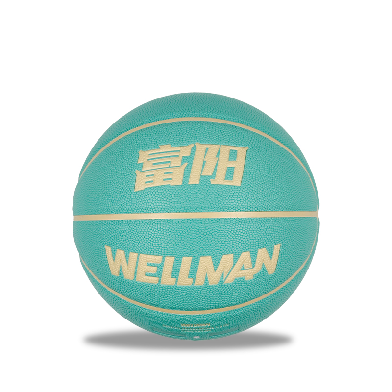 PU-Basketballball Nr. 7 Tiffany-blaues Leder-Heißpresskleber-Set für den Innen- und Außenbereich mit Beutel-Luftnadel BSCI/ISO9001 OEM/ODM-Großhandel