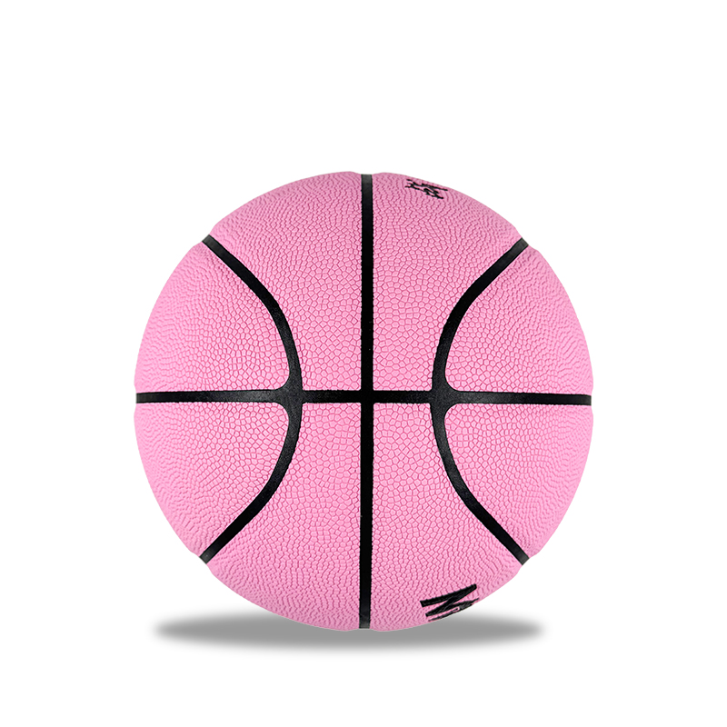 Feuchtigkeitsabsorbierender rosafarbener Basketball der Größe 7, anpassbare Muster und Logos, vollständige CE- und CPC-Zertifizierungen verfügbar, ideal für die Teamanpassung