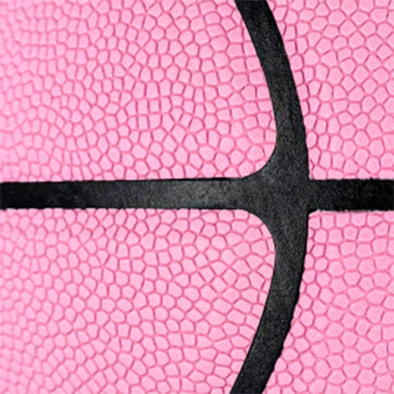 Feuchtigkeitsabsorbierender rosafarbener Basketball der Größe 7, anpassbare Muster und Logos, vollständige CE- und CPC-Zertifizierungen verfügbar, ideal für die Teamanpassung