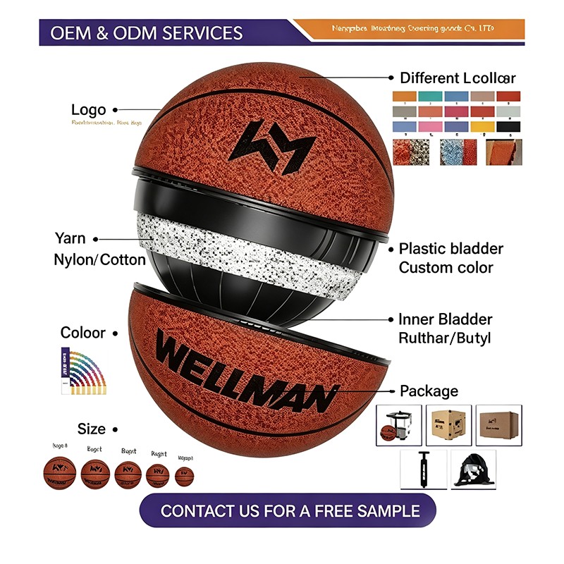 WELLMAN 3 Pfund gewichteter Trainingsbasketball, Größe 7 Outdoor-Basketballausrüstung zur Verbesserung der Ballhandhabung, Dribblings, Pass- und Rebound-Fähigkeiten, individuelles Logo