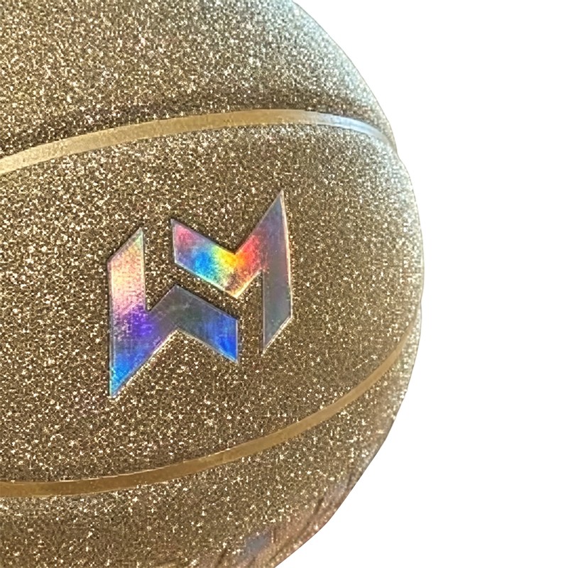 Benutzerdefinierter glitzernder glänzender Basketball, glitzernder Basketball mit holografischem Laserlogo, OEM-ODM-Geschenk-Basketballfabrik im Großhandel