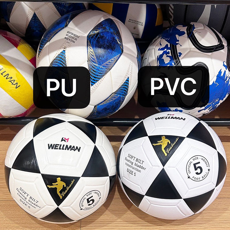 Schwarz-weißer PU/PVC-Fußball mit Heißklebung, anpassbare, exklusive Team- und Club-Logofarben