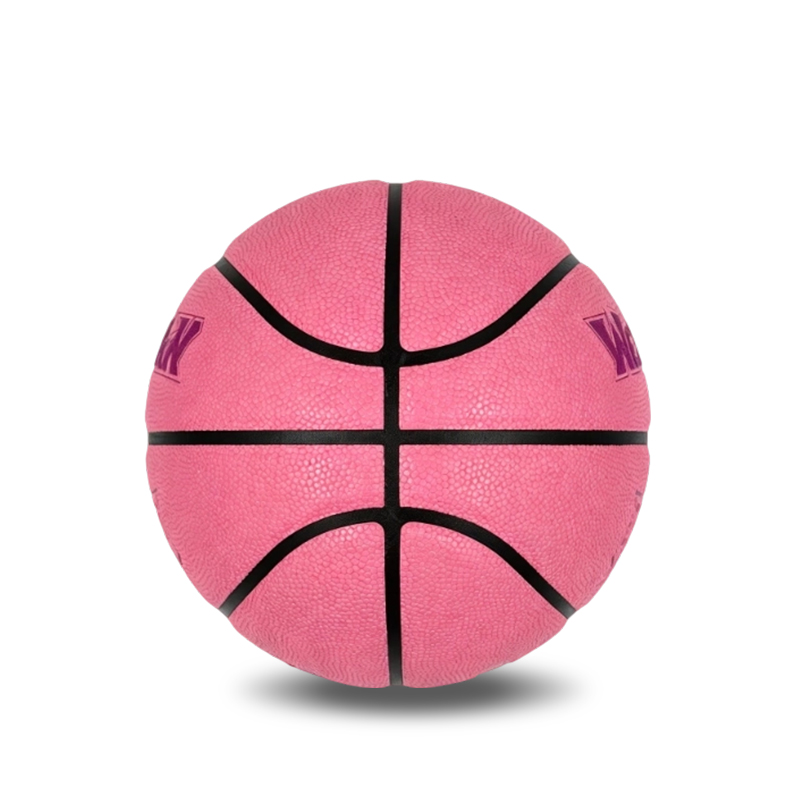 Damen Standard 510–570 g, Größe 6, feuchtigkeitsabsorbierender PU-Basketball mit rosa Auflage