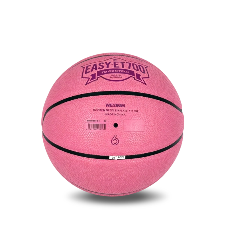 Damen Standard 510–570 g, Größe 6, feuchtigkeitsabsorbierender PU-Basketball mit rosa Auflage